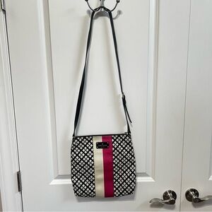 Kate Spade Black and Pink Patterned Crossbody Bag